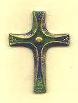 Kreuz Nr. 13 - grn-blau-gold