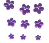 Acryl-Strassblüten violett