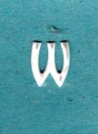 Wachs-Grobuchstabe W  wei 8 mm -Modern-