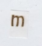 Wachs-Kleinbuchstabe m  glanzgold 8 mm -Modern-