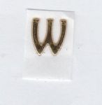 Wachs-Grobuchstabe W  glanzgold 8 mm -Modern-