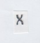 Wachs-Kleinbuchstabe x  glanzsilber 8 mm -Modern-