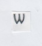 Wachs-Kleinbuchstabe w  glanzsilber 8 mm -Modern-