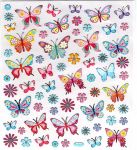 Design-Sticker Schmetterlinge u. Blüten - selbstklebend