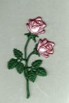 Rose mittel laubgrn, Blte perm.-weinrot 10,5 cm x  6,2 cm