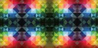 32D623M- Wachsplatte bedruckt - Regenbogen-Dreiecke