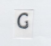 Wachs-Grobuchstabe G  glanzsilber 8 mm -Modern-