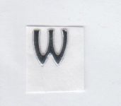 Wachs-Grobuchstabe W  glanzsilber 8 mm -Modern-