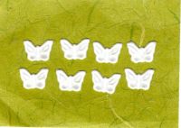 Schmetterlinge 8er-Set wei