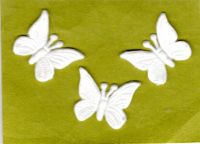 Schmetterlinge 3er-Set wei