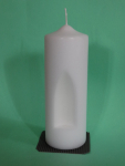 Nischenkerze wei  20 x 7 cm