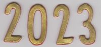 Wachzahl 2023 - 38 mm rot-gold