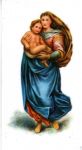 Wachsbild Maria mit Kind  - Abziehbild auf Wachs