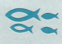 Fische-Set Nr. 6 - pastellblau (4er-Set)