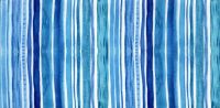 32D69M- Wachsplatte bedruckt - Streifen blautöne-weiß