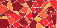 32D83M- Wachsplatte bedruckt Mosaik rot-orange-gelb