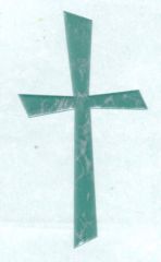 Kreuz Nr. 20 - smaragd-silbermarmor