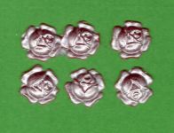 Rosenset Nr 1 - silberperlmutt - karminrot leicht durchscheinend