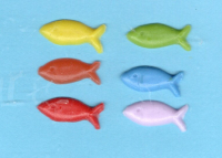 Fische-Set Nr. 5 - regenbogen (6er-Set)