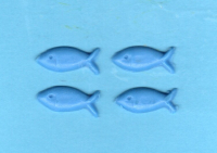 Fische-Set Nr. 5 - mittelblau (4er-Set)