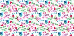 32D836M- Wachsplatte bedruckt- bunte Blumen