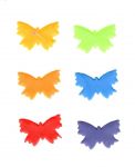 Schmetterlinge 6er-Set - 1,4x2cm  - regenbogen