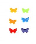 Schmetterlinge 6er-Set - 1x1,3cm  - regenbogen