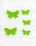 Schmetterlinge 5er-Set - gelbgrn -