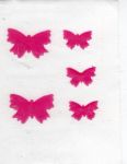 Schmetterlinge 5er-Set -fuchsia(pink)  -
