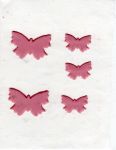 Wachsmotiv Schmetterlinge 5er-Set -altrosa  -