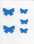 Schmetterlinge 5er-Set -lichtblau  -