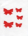 Schmetterlinge 5er-Set -rot  -