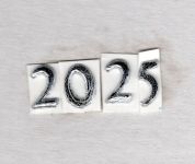 Wachsz. 2025 glanzsilber 12 mm