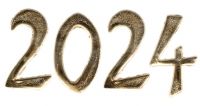 Wachszahl 2024 glanzgold 35 mm