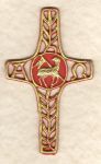 Kreuz Nr. 11 rot - gold