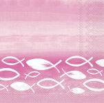 Servietten: JOYFUL FISH  pink-rosa