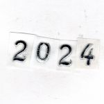 Wachszahl 2024 glanzsilber 8 mm  -Modern-