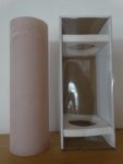 Kerze Edel-Rustik 250 x 80 mm - Zuckerwatte - inkl. Klarsichtkarton - Bitte Beschreibung lesen