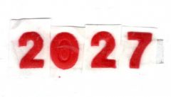 Wachszahl 2027 rot  8-10 mm