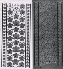Sticker: Bl�ten I - silber