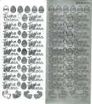 Sticker Schriftzug Frohe Ostern silber