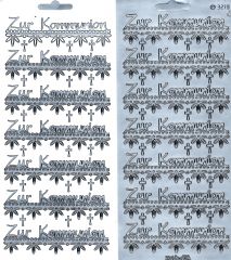 Sticker: Zur Kommunion silber (Auslaufartikel)