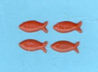 Fische-Set Nr. 5 - orange (4er-Set)