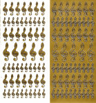 Sticker - Notenschlssel - gold