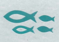 Fische-Set Nr. 6 - trkis (4er-Set)