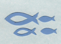 Fische-Set Nr. 6 - hellblau (4er-Set)