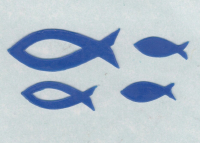 Fische-Set Nr. 6 - mittelblau (4er-Set)