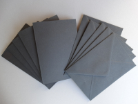 Doppelkarte A6 mit Kuvert schwarz  - 5er-Pack - max. 10 Pck verfgbar!