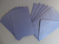Doppelkarte B6 mit Kuvert C6 metallicblau  - 5erPack - max 7x verfgbar