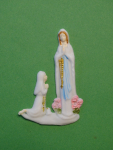 Lourdes-Madonna Nr. 02 + Bernadette / 7 cm, wei bemalt